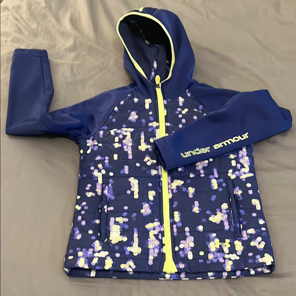 Under Armour Blue and Yellow Hoodie JM size